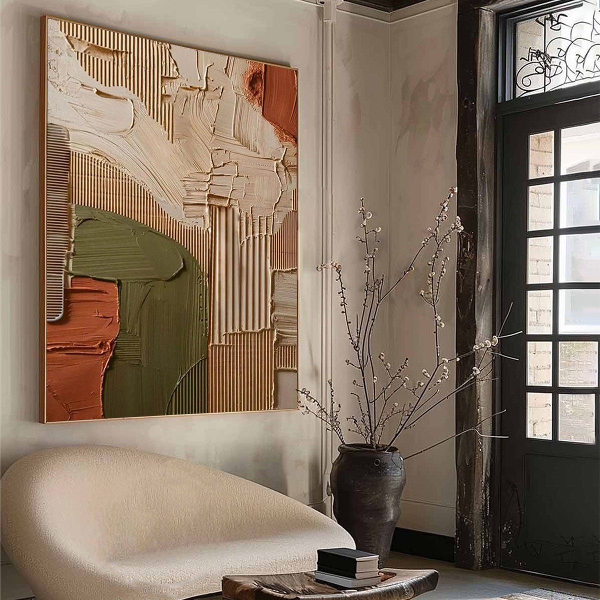 Wabi - Sabi Textured Earth Tone Wall Art GS0057 - Viral Wall Art